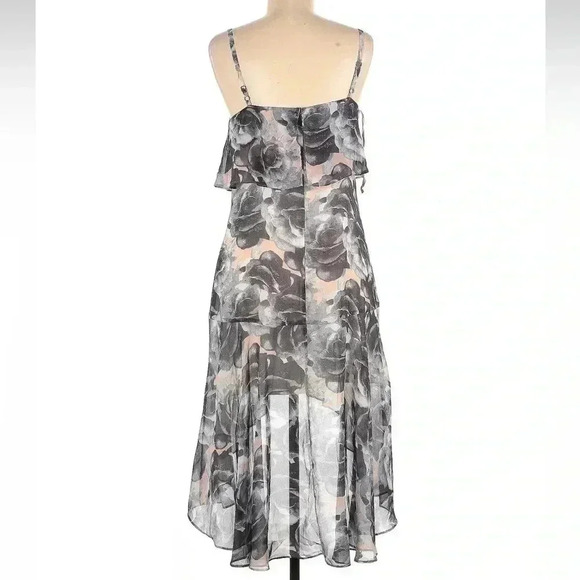 Ali & Jay Tiered Ruffle High Low Floral Rose Print Dress Size Medium M - Picture 5 of 6